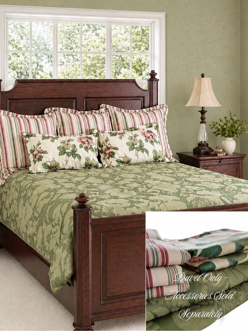 LIKE NEW LEGACY $2,800 Original Price Damask Jacquard Brocade Queen Duvet 1 of 2